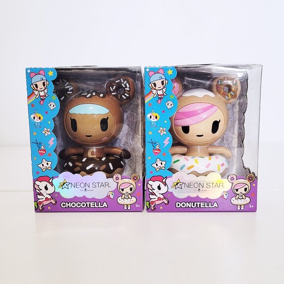 Tokidoki Neon Star Chocoletta and Donutella Figures - Picture 1 of 13
